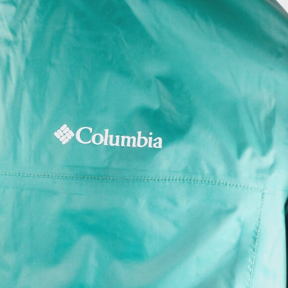 Columbia Men's Green Watertight Li Hooded Outdoor Rain Windbreaker Jacket Sz L - Picture 11 of 15